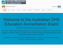 Tablet Screenshot of ohseducationaccreditation.org.au